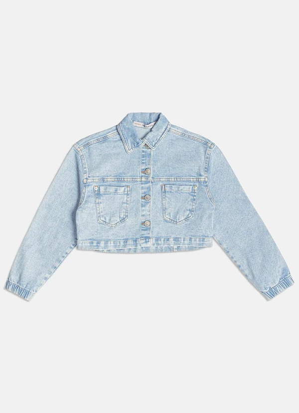 I Am - Jaqueta Jeans com Bolsos Azul 3