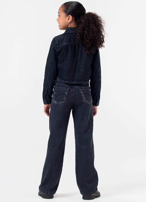 Sun Place - Jaqueta Jeans com Strass Infantil Menina Preto 4