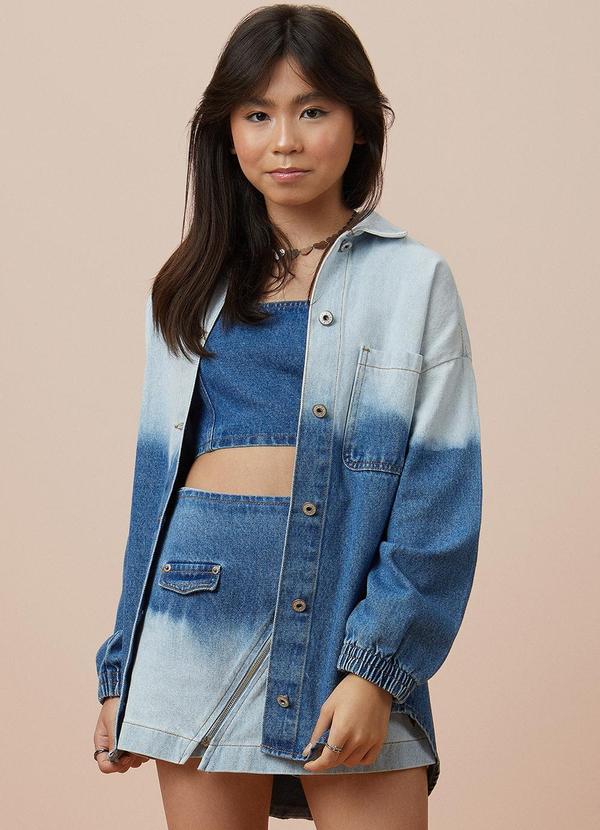 I Am - Jaqueta Jeans Degrade Azul