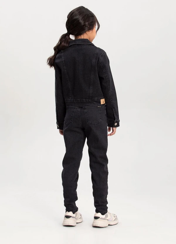 Alakazoo - Jaqueta Jeans e Bordado com Lurex Preto 4