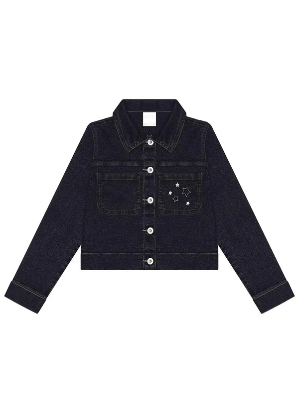 Alakazoo - Jaqueta Jeans e Bordado com Lurex Preto 5