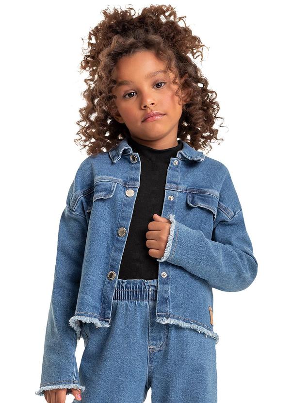 Quimby - Jaqueta Jeans Infantil Menina Azul