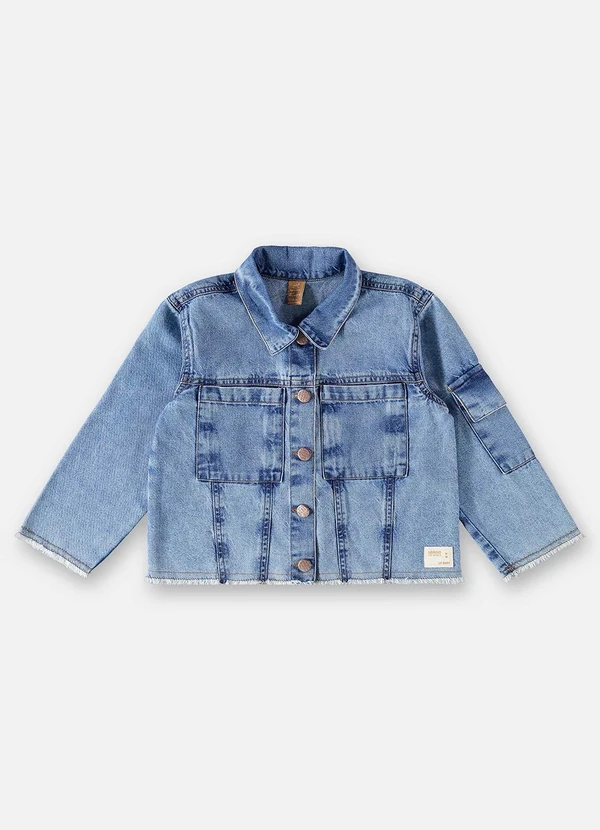 Up Baby - Jaqueta Jeans Infantil Menina Azul 3