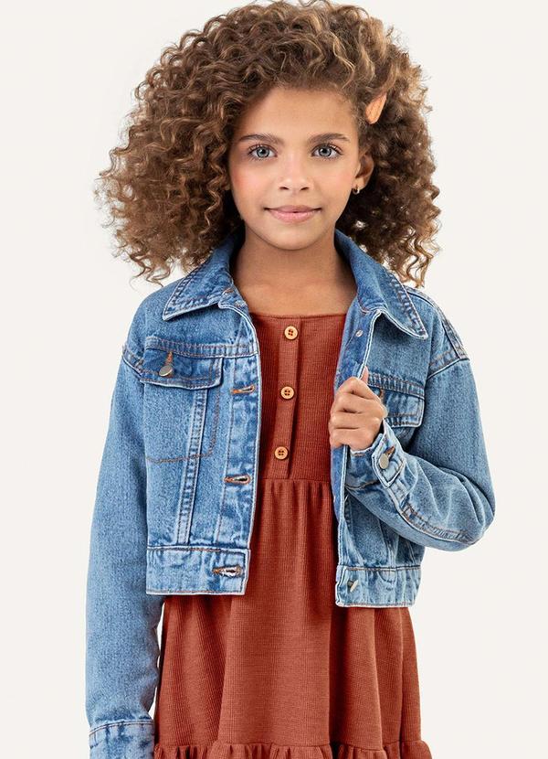 Colorittá - Jaqueta Jeans Infantil Menina Azul