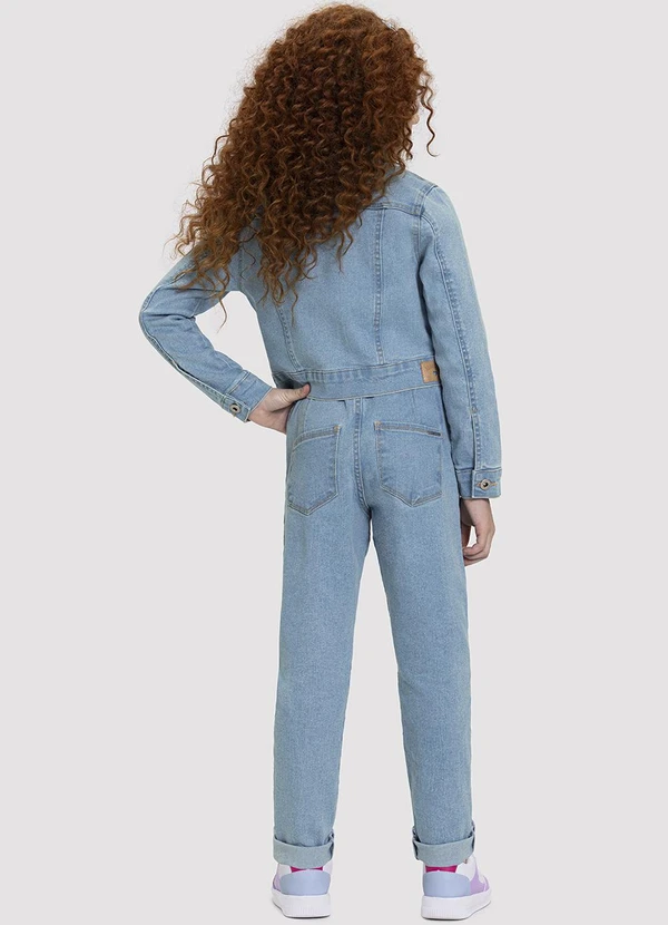 Alakazoo - Jaqueta Jeans Infantil Menina Cropped Bordada Jeans 4