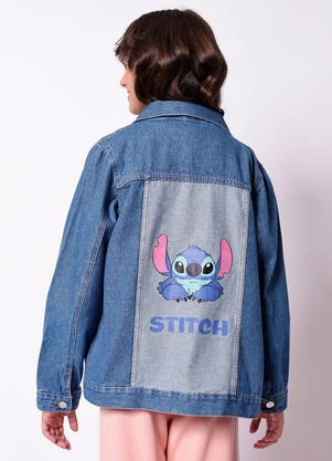 Torra - Jaqueta Jeans Juvenil Algodão Stitch Azul - TORRA