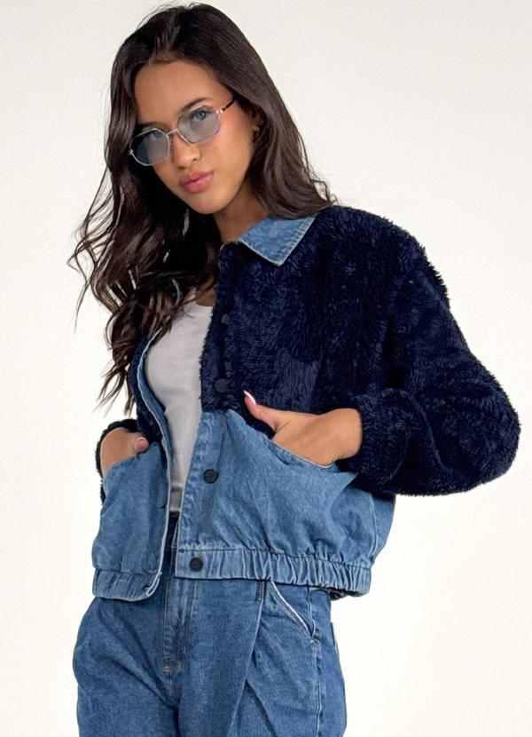 Sun Place - Jaqueta Jeans Juvenil Feminina Azul 2