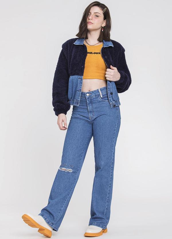 Sun Place - Jaqueta Jeans Juvenil Feminina Azul 8