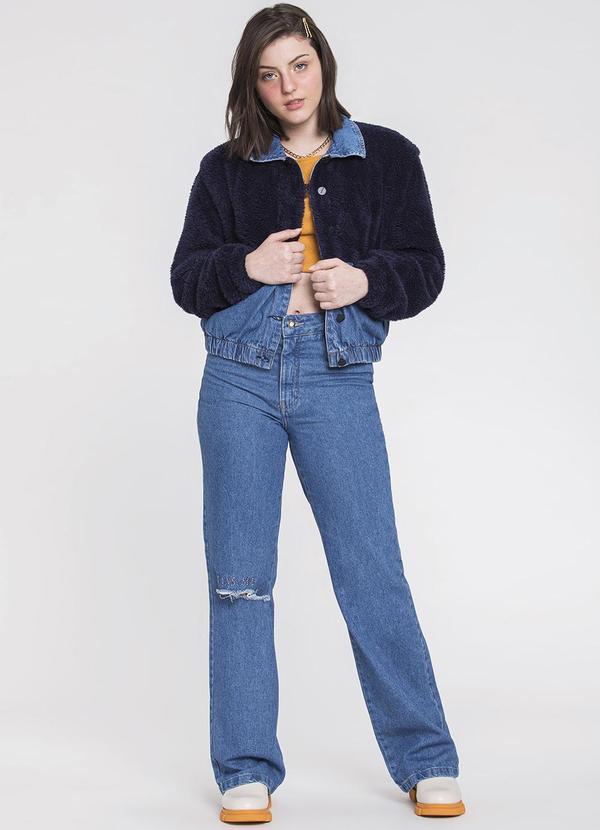 Sun Place - Jaqueta Jeans Juvenil Feminina Azul 7