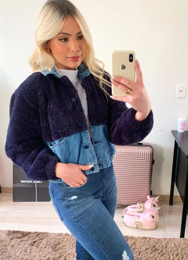 Sun Place - Jaqueta Jeans Juvenil Feminina Azul 5