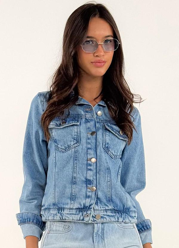 Sun Place - Jaqueta Jeans Juvenil Feminina Azul 1