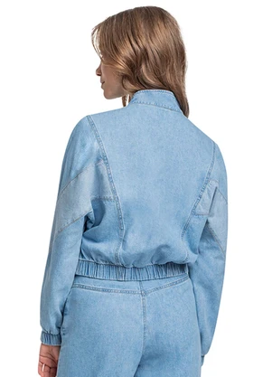 Gloss - Jaqueta Jeans Juvenil Oversized Azul - GLOSS