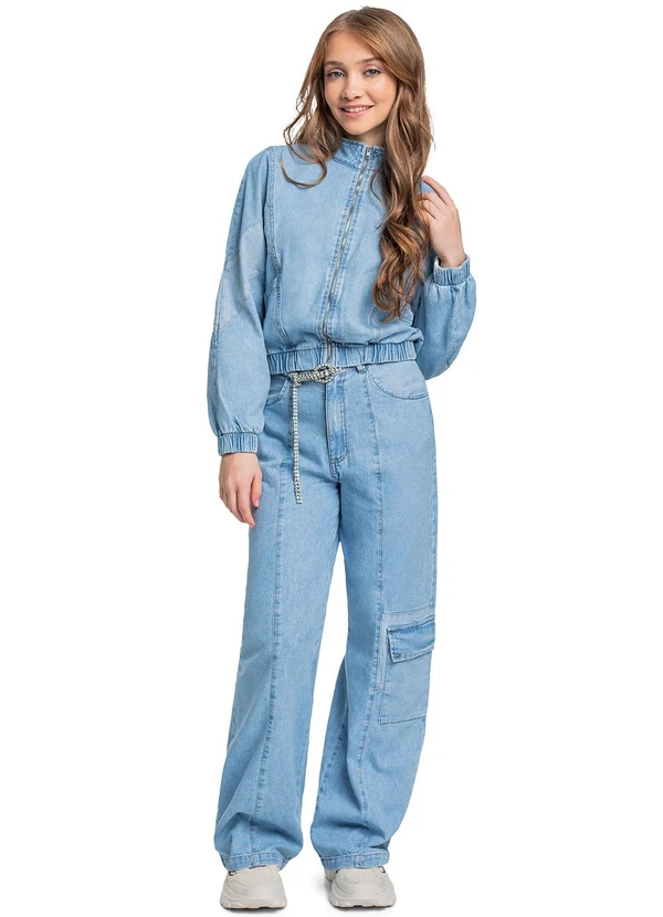 Gloss - Jaqueta Jeans Juvenil Oversized Azul 3