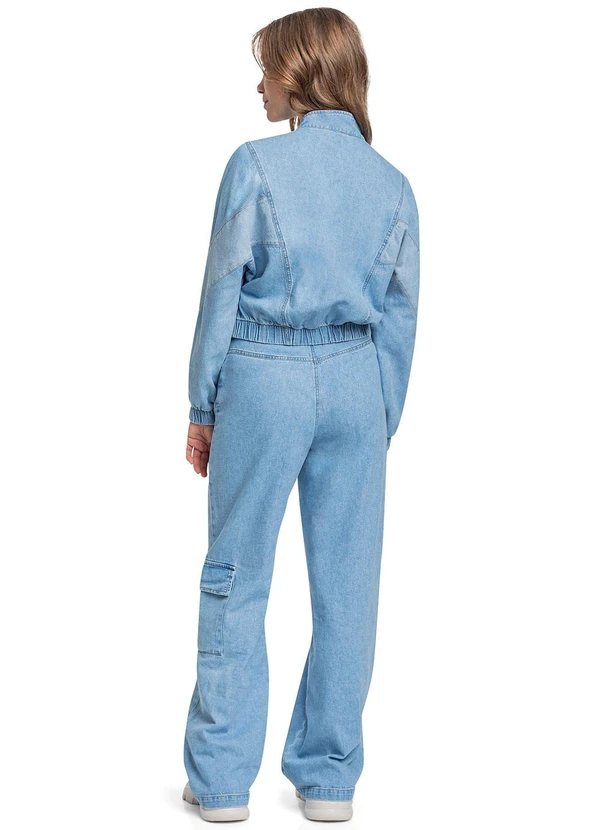 Gloss - Jaqueta Jeans Juvenil Oversized Azul 4