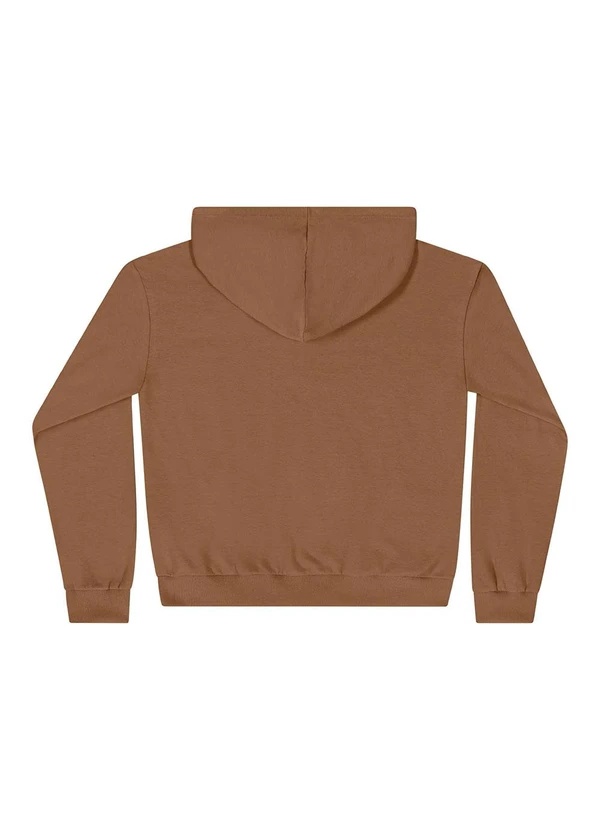 Gloss - Jaqueta Juvenil em Moletom Marrom 2