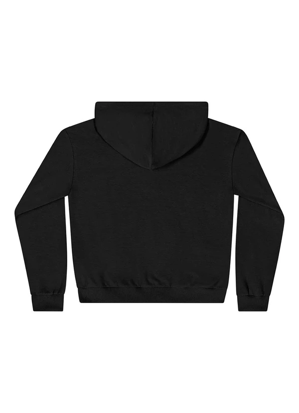 Gloss - Jaqueta Juvenil em Moletom Preto 2