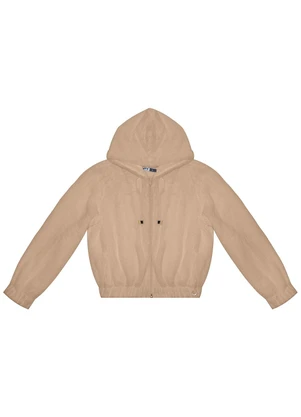 Minty - Jaqueta Juvenil em Pelo Safira com Capuz Marrom - MINTY