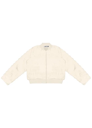 Minty - Jaqueta Juvenil Feminina com Pelo Bege - MINTY