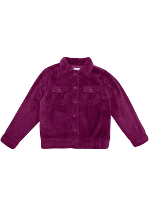 Minty - Jaqueta Juvenil Feminina com Pelo Roxo - MINTY