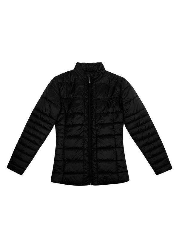 Minty - Jaqueta Juvenil Feminina em Microfibra Preto