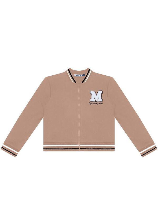 Minty - Jaqueta Juvenil Feminina em Moletom Marrom