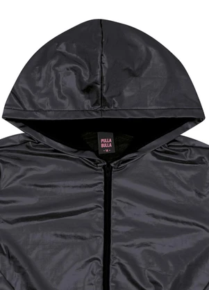 Pulla Bulla - Jaqueta Juvenil Malha Foil e Meia Malha Preto - PULLA BULLA