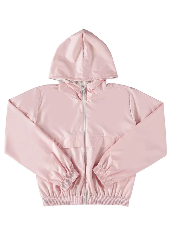 Milli e Nina - Jaqueta Juvenil Menina Corta Vento Rosa