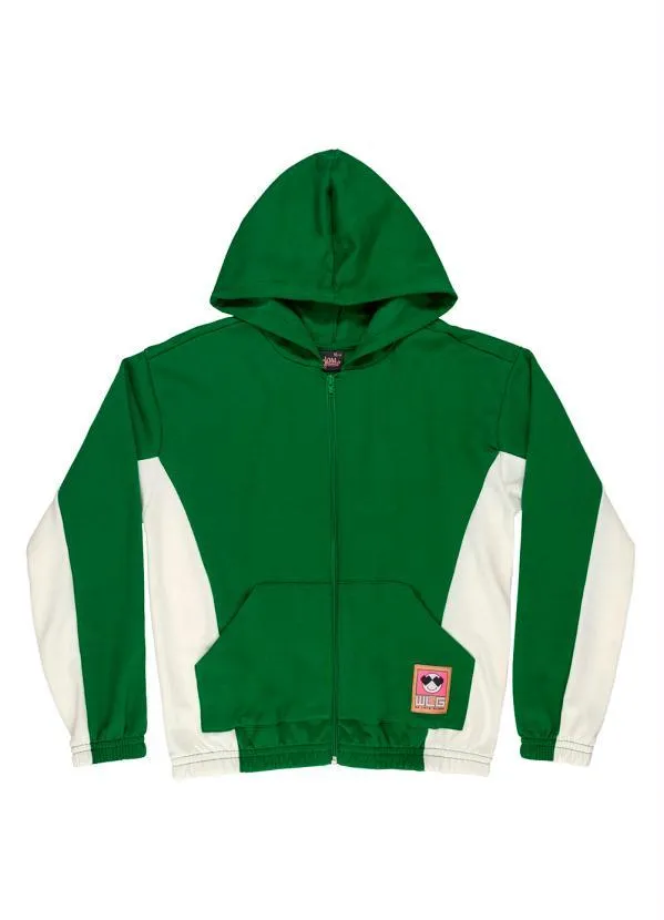 Gloss - Jaqueta Juvenil Menina em Moletom Verde 5