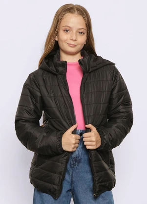 Torra - Jaqueta Juvenil Puffer Capuz Preta - TORRA