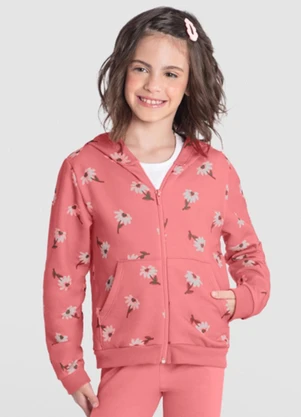 Brandili - Jaqueta Menina de Corações Rosa - BRANDILI