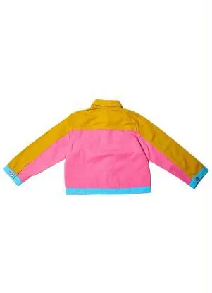 Fábula - Jaqueta Menina de Sarja Mix Color Estampado - FÁBULA