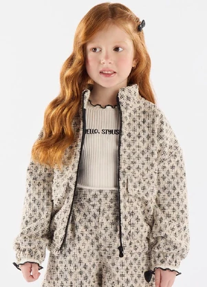 Up Baby - Jaqueta Menina em Malha Preto - UP BABY