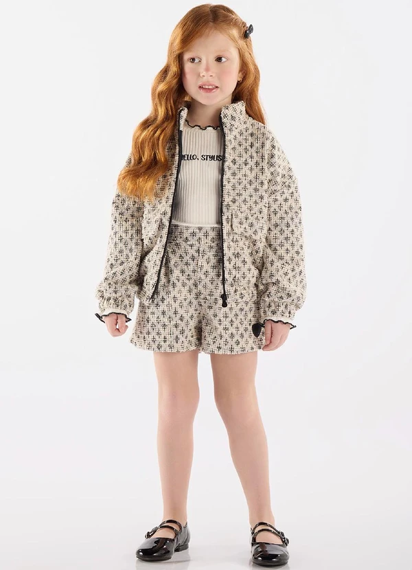 Up Baby - Jaqueta Menina em Malha Preto 2