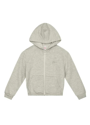 Brandili - Jaqueta Menina em Moletinho Azul - BRANDILI