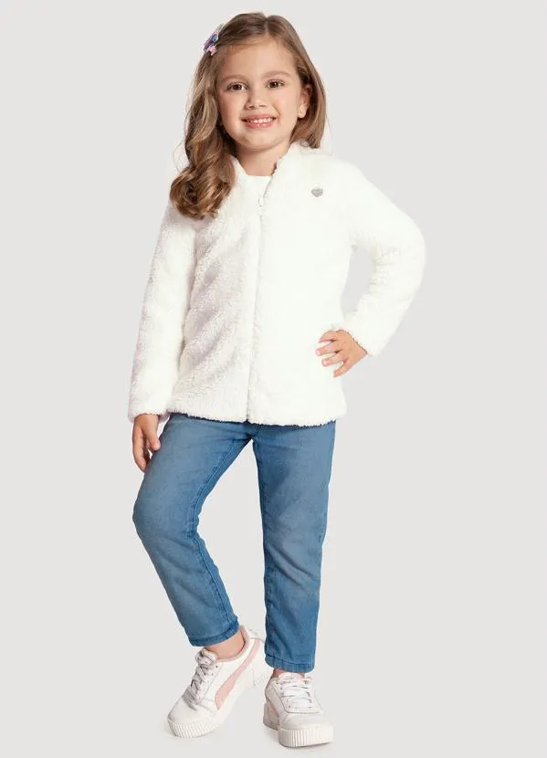 Alakazoo - Jaqueta Menina em Pelo Off White 2