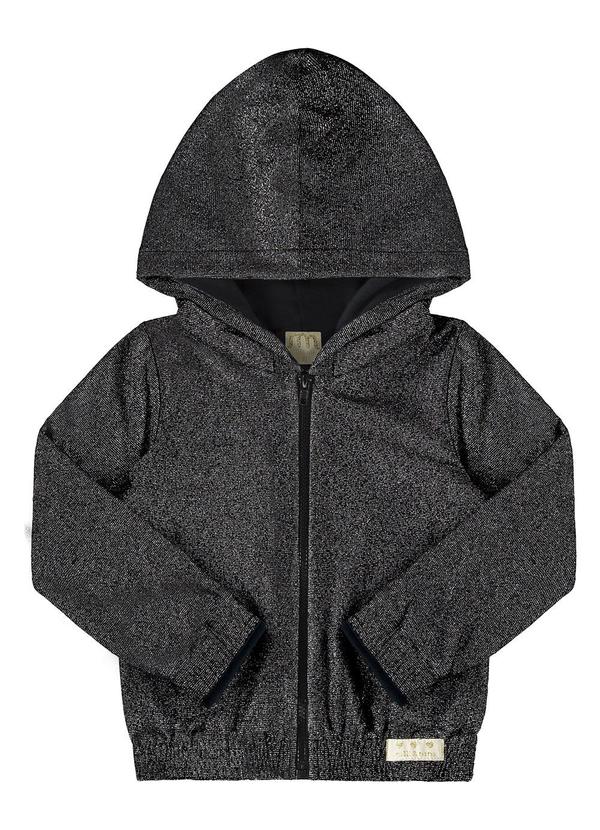 Milli e Nina - Jaqueta Menina Malha Lurex 01 a 18 Preto