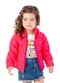 Marlan - Jaqueta Menina Puffer Matelassê Coração Azul - variação: Rosa