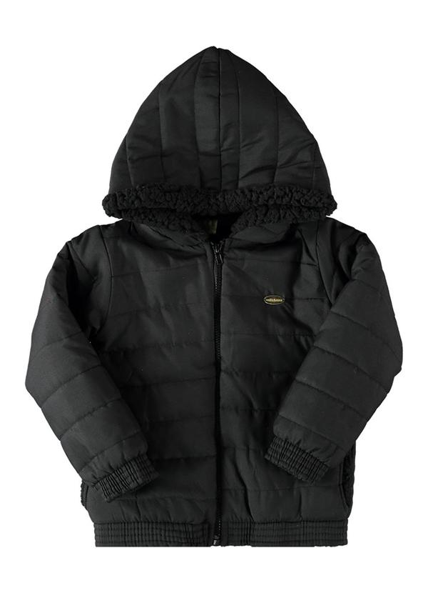 Milli e Nina - Jaqueta Menina Puffer Menina Matelassê Preto