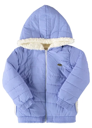 Milli e Nina - Jaqueta Menina Puffer Menina Matelassê Roxo - MILLI E NINA