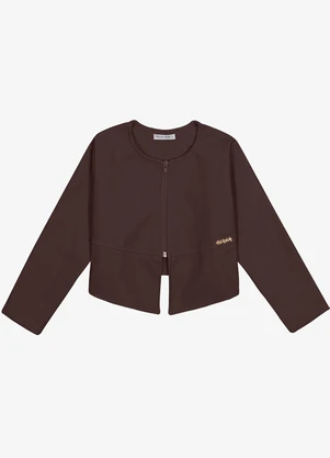 Trick Nick - Jaqueta Microfibra Feminina Infantil Marrom - TRICK NICK