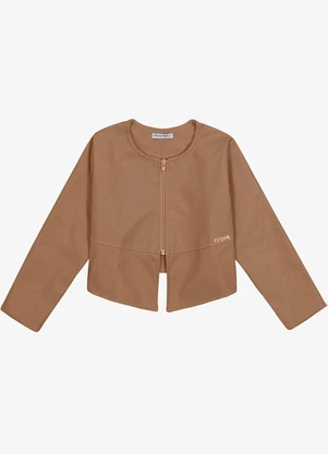 Trick Nick - Jaqueta Microfibra Feminina Infantil Marrom - TRICK NICK