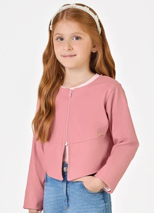 Trick Nick - Jaqueta Microfibra Feminina Infantil Rosa - TRICK NICK