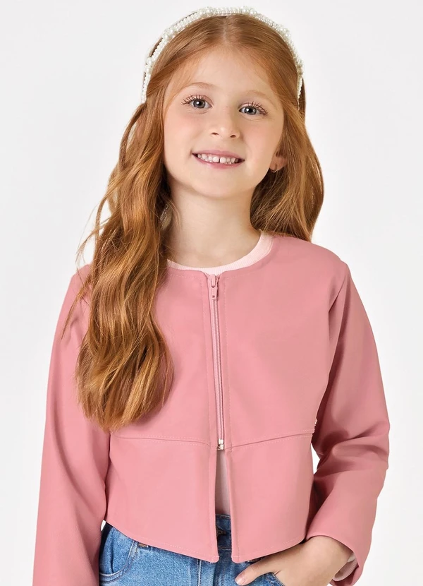 Trick Nick - Jaqueta Microfibra Feminina Infantil Rosa 4