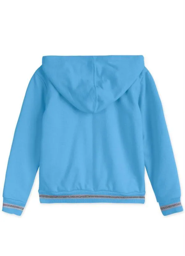 Marisol - Jaqueta Moletom com Capuz Menina Azul 6