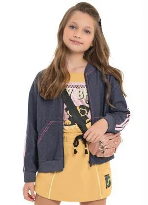 Gloss - Jaqueta Moletom Infantil Azul - GLOSS