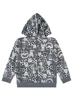 Bee Loop - Jaqueta Moletom Infantil Unissex Cinza - BEE LOOP