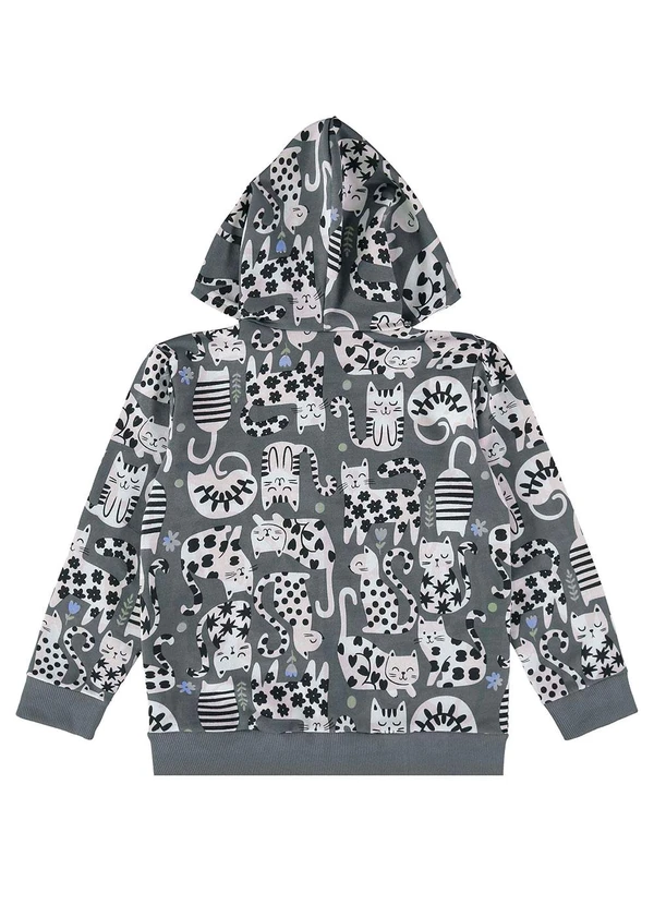 Bee Loop - Jaqueta Moletom Infantil Unissex Cinza 2