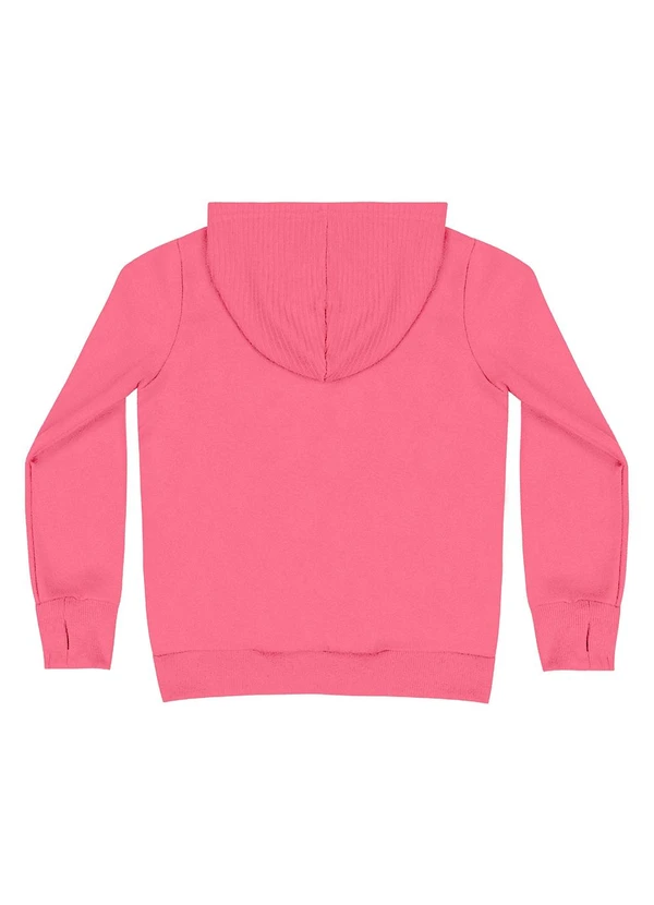 Quimby - Jaqueta Moletom Infantil Unissex Rosa 2