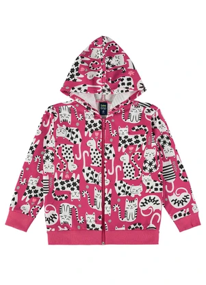 Bee Loop - Jaqueta Moletom Infantil Unissex Rosa - BEE LOOP