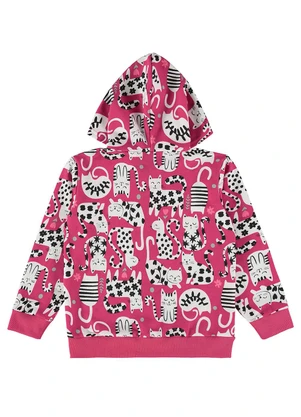 Bee Loop - Jaqueta Moletom Infantil Unissex Rosa - BEE LOOP